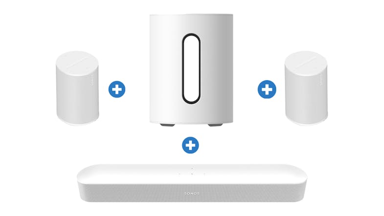Sonos Soundbar, Subwoofer & Speaker Basic Entertainment Package - White Sonos Soundbar, Subwoofer & Speaker Basic Entertainment Package - White