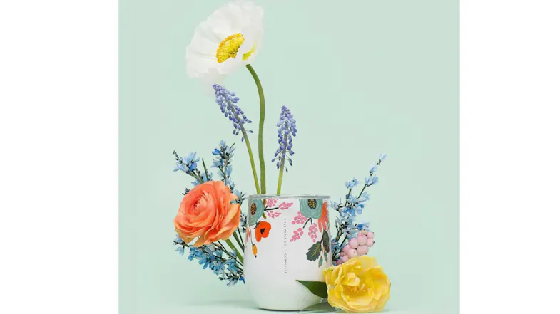 Corkcicle Classic Stemless Coffee Cup 340ml - Garden Party Cream Corkcicle Classic Stemless Coffee Cup 340ml - Garden Party Cream
