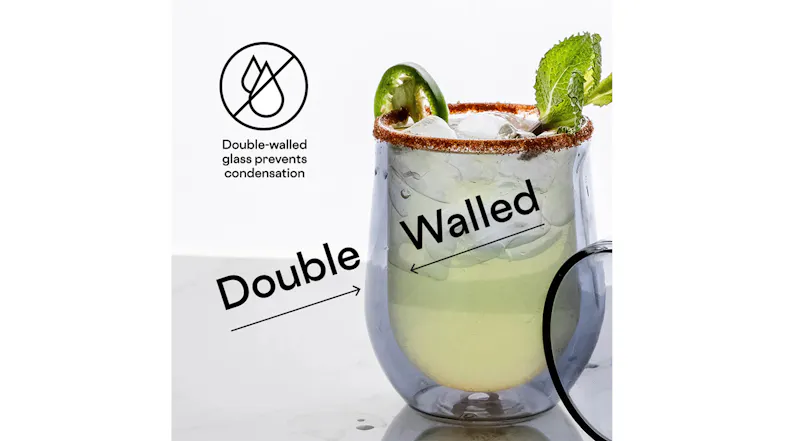 Corkcicle Stemless Glass Set 354ml 2pcs. - Clear Corkcicle Stemless Glass Set 354ml 2pcs. - Clear