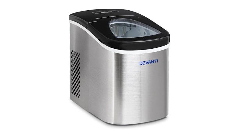 Devanti 2.4L Portable Ice Cube Maker - Stainless Steel Devanti 2.4L Portable Ice Cube Maker - Stainless Steel