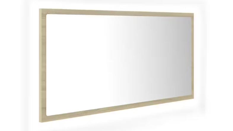 NNEVL LED Backlit Bathroom Mirror in 90 x 8.5 x 37cm Sonoma oak NNEVL LED Backlit Bathroom Mirror in 90 x 8.5 x 37cm Sonoma oak