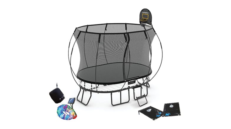 Springfree Compact Trampoline 2.7m x 1.9m Oval with Play Equipment Bundle Springfree Compact Trampoline 2.7m x 1.9m Oval with Play Equipment Bundle