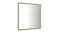 Angled view of a square mirror with a Sonoma oak frame Angled view of a square mirror with a Sonoma oak frame