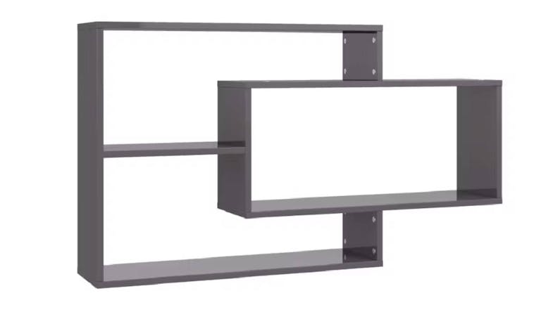 NNEVL Wall Shelves 104 x 20 x 58.5cm - Gloss Grey NNEVL Wall Shelves 104 x 20 x 58.5cm - Gloss Grey