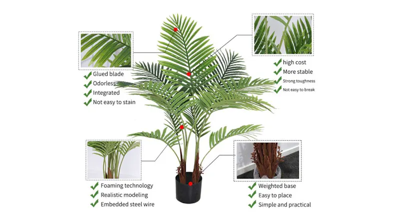 Soga Artificial Swallowtail Plant 165cm Soga Artificial Swallowtail Plant 165cm