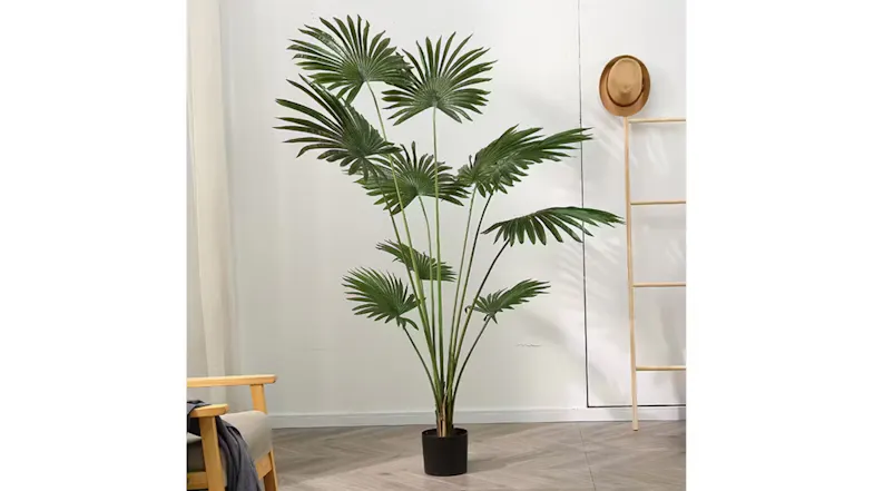 Soga Artificial Fan Palm Plant 150cm Soga Artificial Fan Palm Plant 150cm