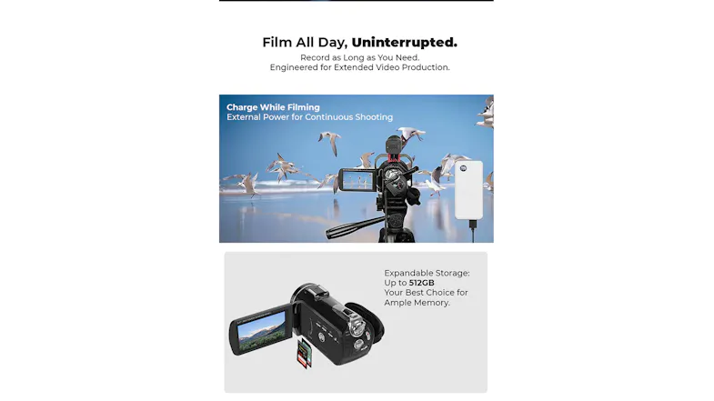 Enkel VisionPro 4k Video Camera - Black Enkel VisionPro 4k Video Camera - Black