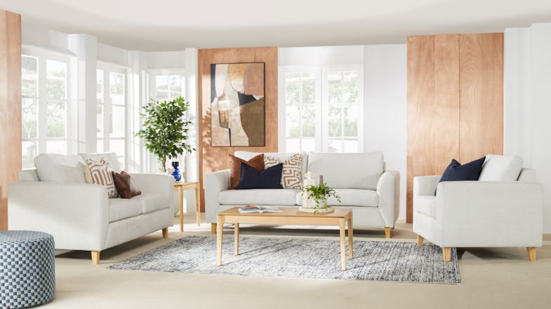 Nusa 3 Piece Fabric Lounge Suite Nusa 3 Piece Fabric Lounge Suite