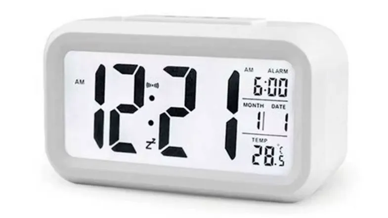 Olympic Plastic Digital Alarm Clock - White Olympic Plastic Digital Alarm Clock - White