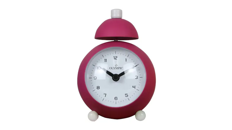 Olympic Jester Metal Analog Alarm Clock - Pink Olympic Jester Metal Analog Alarm Clock - Pink