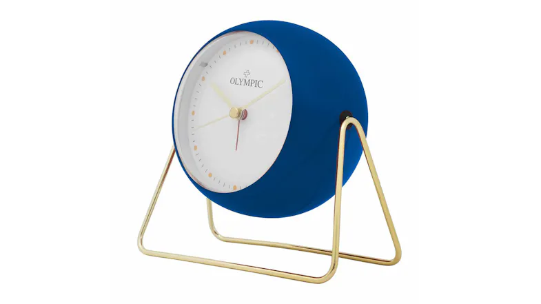 Olympic Kent Metal Analog Alarm Clock - Blue Olympic Kent Metal Analog Alarm Clock - Blue