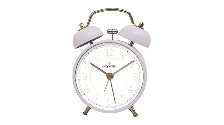 Olympic Twin Bells Metal Analog Alarm Clock - Purple Olympic Twin Bells Metal Analog Alarm Clock - Purple