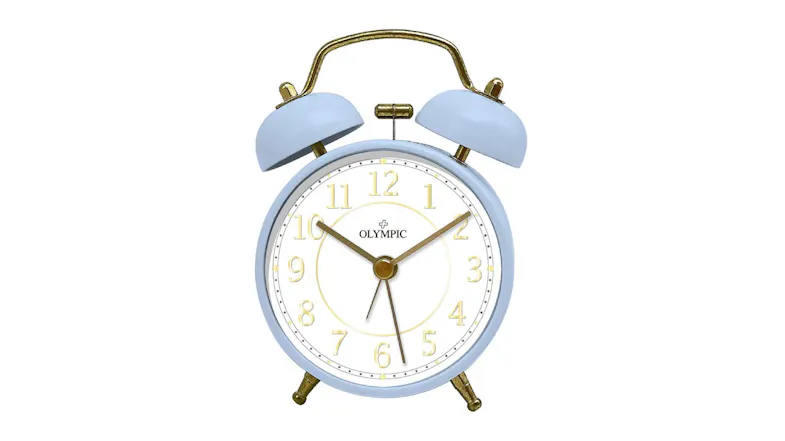Olympic Twin Bells Metal Analog Alarm Clock - Blue Olympic Twin Bells Metal Analog Alarm Clock - Blue