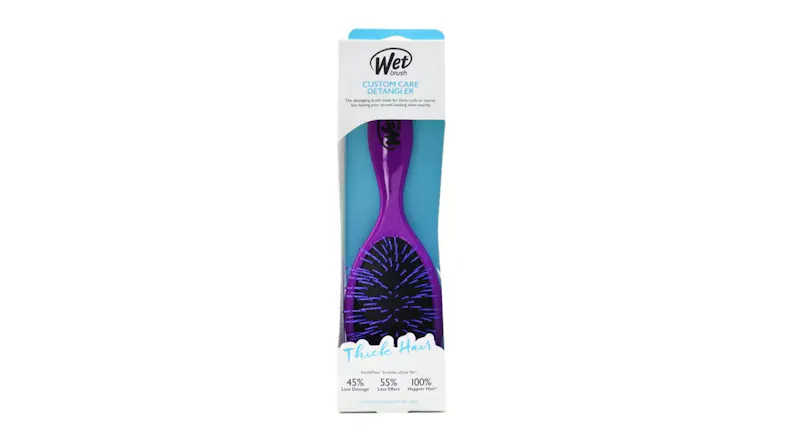 Wet Brush Custom Care Detangler Thick Hair Brush - # Purple BWR830CCPR - 1pc Wet Brush Custom Care Detangler Thick Hair Brush - # Purple BWR830CCPR - 1pc