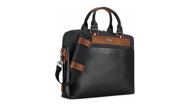 Solo Fulton Slim Briefcase - Black" Solo Fulton Slim Briefcase - Black"
