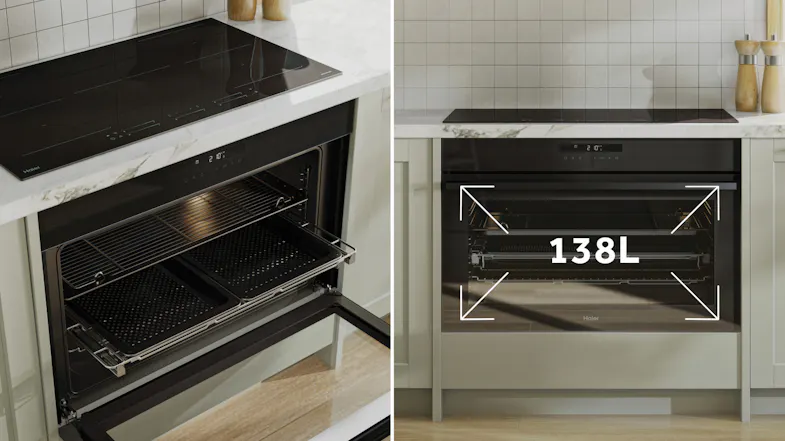 Haier 90cm Smart Built-In Large Oven with 16 Functions - Black (HWO90S16TB3) Haier 90cm Smart Built-In Large Oven with 16 Functions - Black (HWO90S16TB3)