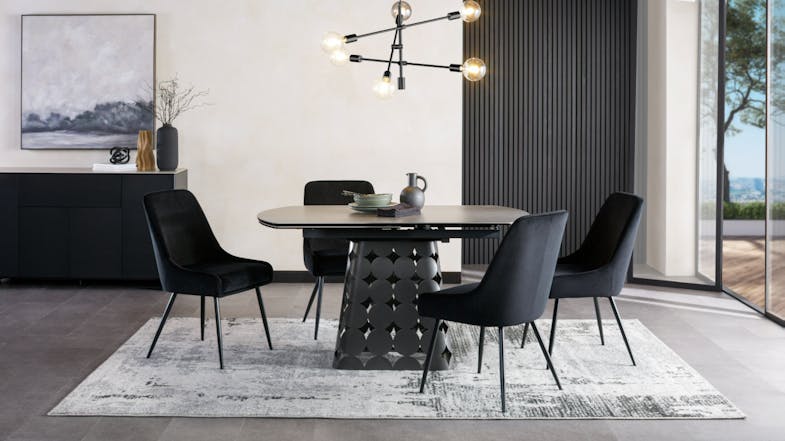 Atoma 5 Piece Extension Dining Suite with Province Dining Chairs Atoma 5 Piece Extension Dining Suite with Province Dining Chairs