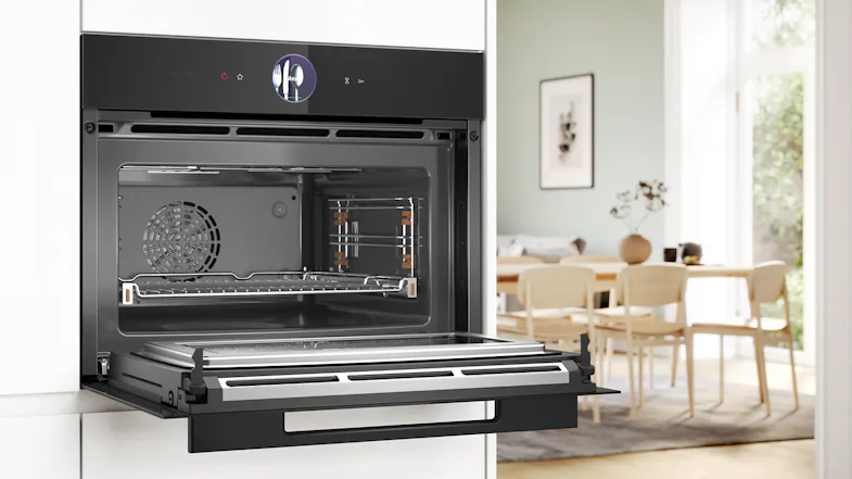 Bosch 60cm Smart Built-In Microwave Oven with 20 Functions - Black (CMG936AB1A) Bosch 60cm Smart Built-In Microwave Oven with 20 Functions - Black (CMG936AB1A)