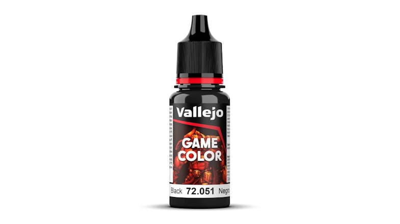 Vallejo Game Colour Paint 18ml - Black Vallejo Game Colour Paint 18ml - Black