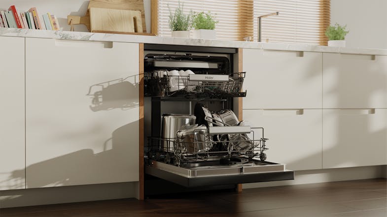 Haier 15 Place Setting Smart Freestanding Dishwasher - Black (HDW15F4B1) Haier 15 Place Setting Smart Freestanding Dishwasher - Black (HDW15F4B1)