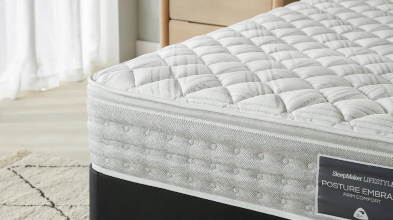Posture Embrace Firm Queen Mattress with Black High Profile Queen Base by SleepMaker Posture Embrace Firm Queen Mattress with Black High Profile Queen Base by SleepMaker