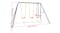 NNEVL Swing Set 4 Seats - Orange NNEVL Swing Set 4 Seats - Orange