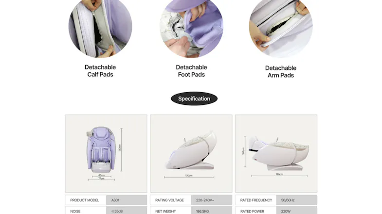 iRest A801 Massage Chair - White iRest A801 Massage Chair - White