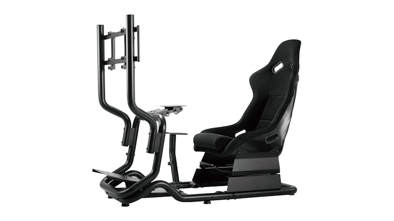 Konic Stealth Racing Simulator Rig with Monitor Mount, Adjustable Chair Konic Stealth Racing Simulator Rig with Monitor Mount, Adjustable Chair