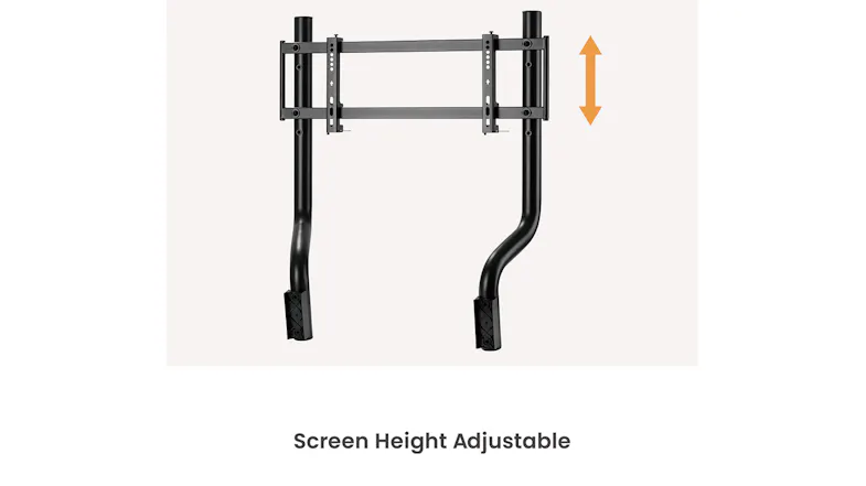 Konic Stealth Racing Simulator Rig with Monitor Mount, Adjustable Chair Konic Stealth Racing Simulator Rig with Monitor Mount, Adjustable Chair