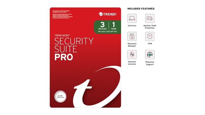 Trend Micro Security Suite Pro - 3 Devices 12 Months Trend Micro Security Suite Pro - 3 Devices 12 Months