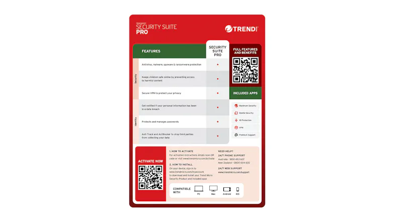 Trend Micro Security Suite Pro - 3 Devices 12 Months Trend Micro Security Suite Pro - 3 Devices 12 Months