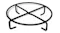 Circular black metal trivet stand with four legs to support the Dutch Oven Pot over coals Circular black metal trivet stand with four legs to support the Dutch Oven Pot over coals