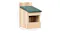 A front‑angled view of the bird house with dimensions displayed A front‑angled view of the bird house with dimensions displayed