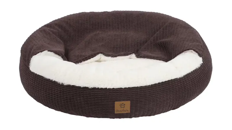 Charlie's "Snookie" Corncob Fabric Pet Bed with Hood Medium - Brown Charlie's "Snookie" Corncob Fabric Pet Bed with Hood Medium - Brown