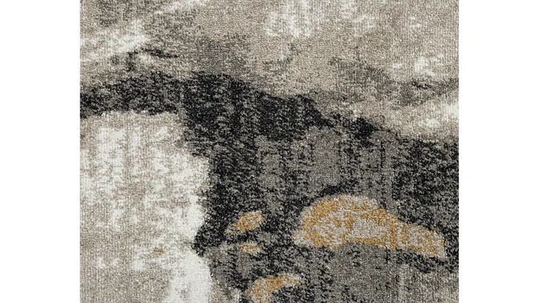 A close up view of the rug's tufted detail A close up view of the rug's tufted detail