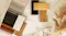 A flat lay of different fabrics and wood swatches, including samples that match the Omaha Queen Headboard. A flat lay of different fabrics and wood swatches, including samples that match the Omaha Queen Headboard.