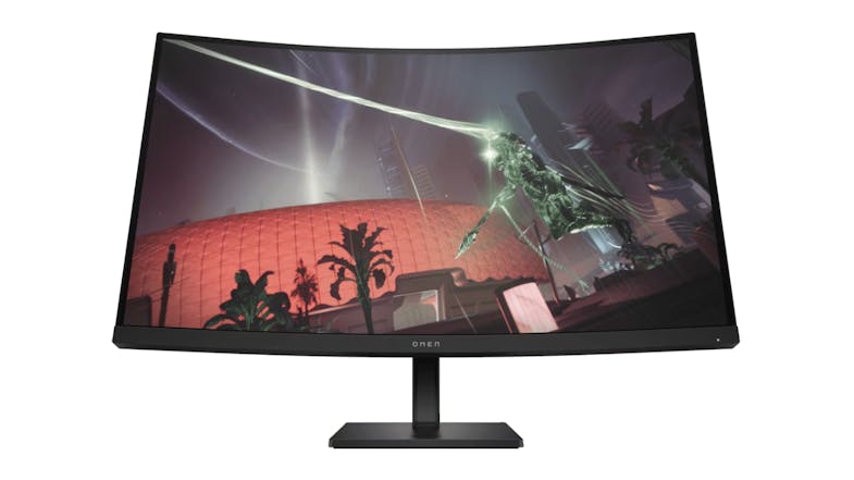 Front-facing view of an HP Gaming Monitor Front-facing view of an HP Gaming Monitor