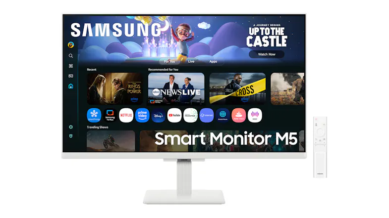 A Samsung monitor and its remote control. A Samsung monitor and its remote control.