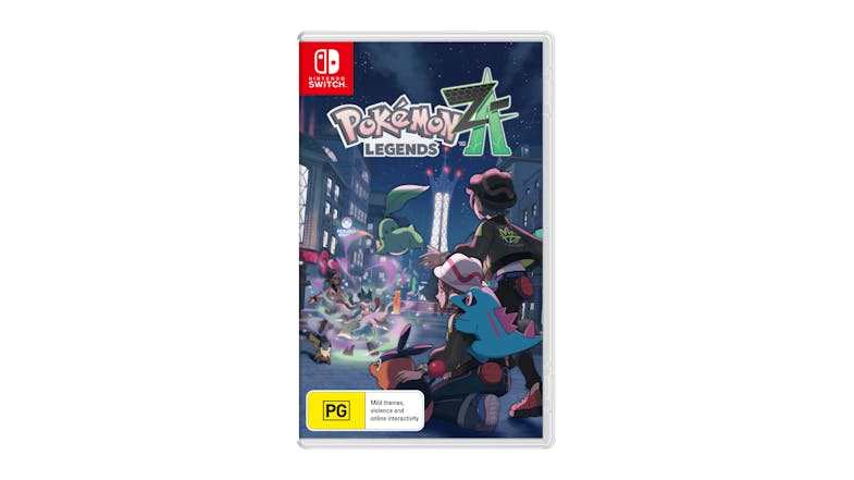 A front view of the Nintendo Switch game case for Pokémon Legends: Z-A. A front view of the Nintendo Switch game case for Pokémon Legends: Z-A.