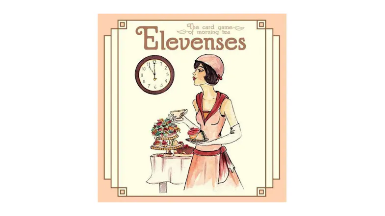 A vintage-style illustration for Elevenses’ The card game of morning tea A vintage-style illustration for Elevenses’ The card game of morning tea