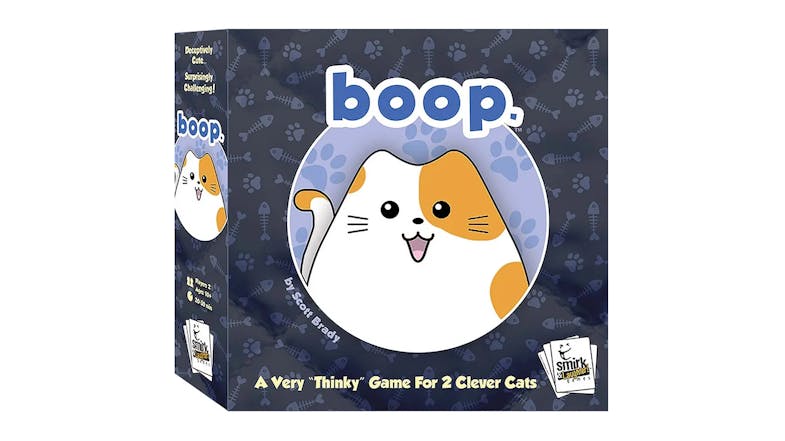 A blue box of Boop. Strategy Board Game A blue box of Boop. Strategy Board Game