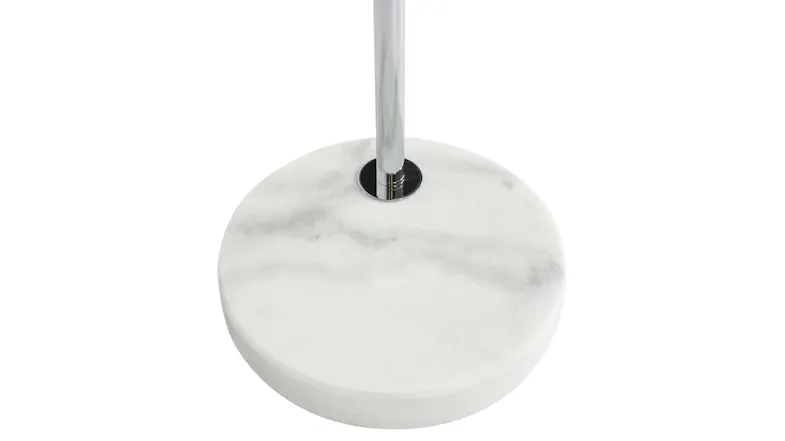 A close-up of the lamp’s round marble base A close-up of the lamp’s round marble base