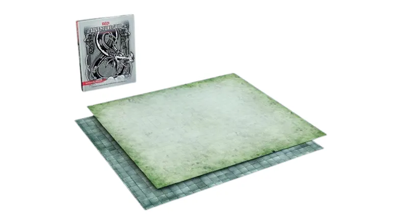 An unfolded grid map with terrain and dungeon sides for Dungeons & Dragons Adventure Grid Game Board An unfolded grid map with terrain and dungeon sides for Dungeons & Dragons Adventure Grid Game Board