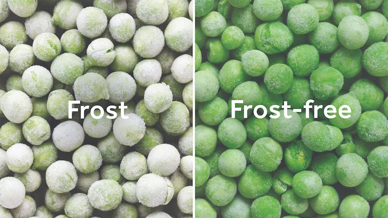 Comparison of frosted peas and frost-free peas in freezer storage Comparison of frosted peas and frost-free peas in freezer storage