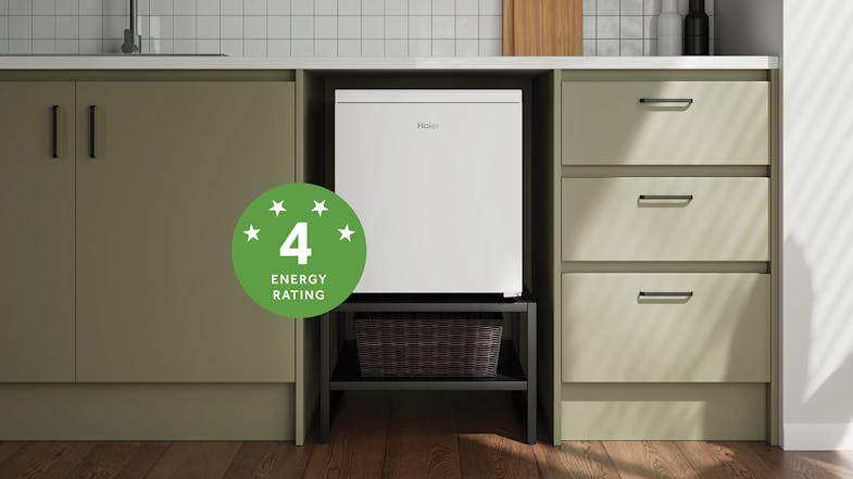 Haier bar fridge with a 4-star energy rating Haier bar fridge with a 4-star energy rating
