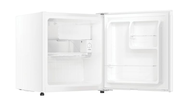 Side view of the mini fridge with an open door Side view of the mini fridge with an open door