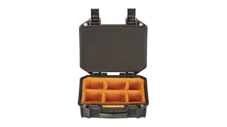 Pelican Vault V100 case with six padded interior compartments Pelican Vault V100 case with six padded interior compartments