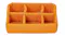 An orange padded divider An orange padded divider