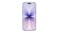An Apple iPhone front screen in Lavender displaying a mandala wallpaper An Apple iPhone front screen in Lavender displaying a mandala wallpaper