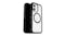 A black iPhone case with MagSafe and camera cutouts shown from back and side angles A black iPhone case with MagSafe and camera cutouts shown from back and side angles